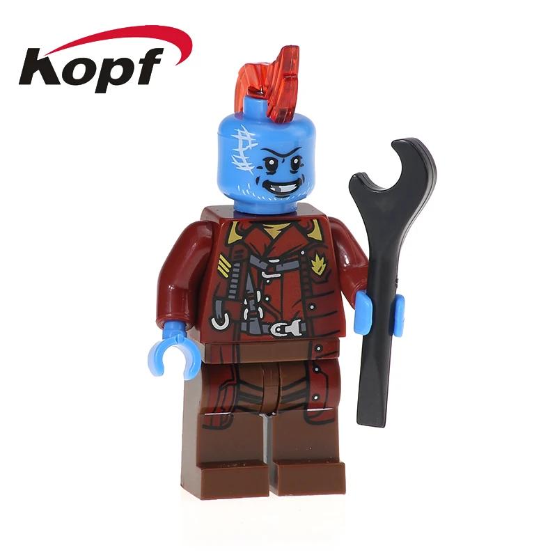 

XH 605 Single Sale Super Heroes Building Blocks Yondu Gamora Rocket Bricks Figures Collection Children Learning Gift Toys