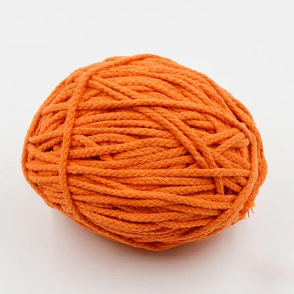 orange 10 метров 5 мм Хлопок веревочные шнуры витая веревка нить DIY шнурок вакуумные пакеты для одежды украшения аксессуары ручной работы - Цвет: orange