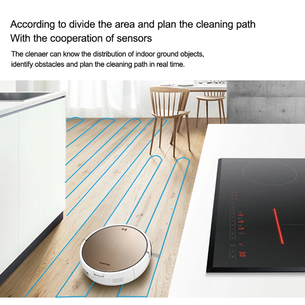 Isweep X3 Robot Vacuum Cleaner APP Control 1800 PA Wet and Dry Home Sweeper Auto Recharge EU Plug English Version Gift 2 Brush
