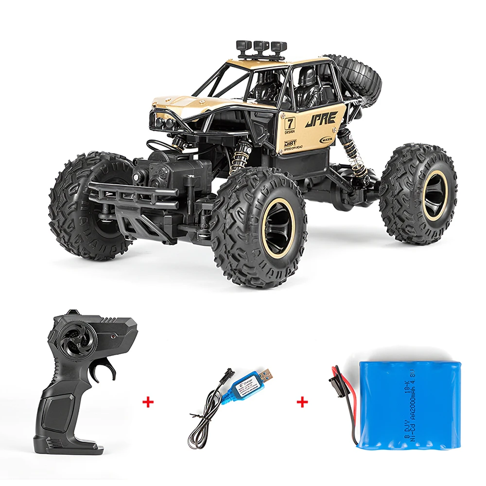 1/16 сплав внедорожный багги RC автомобиль 2,4 ГГц 4WD 15 км/ч высокоскоростной альпинистский автомобиль RTR пульт дистанционного управления игрушки для детей начинающих - Цвет: Gold