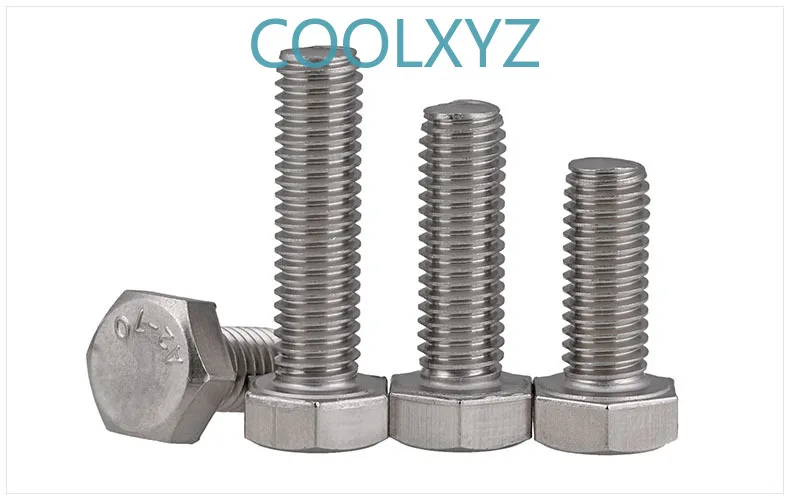 304 stainless steel external hexagon screw extended full thread bolt / DIN933 m3-m8 25PCS | Обустройство дома