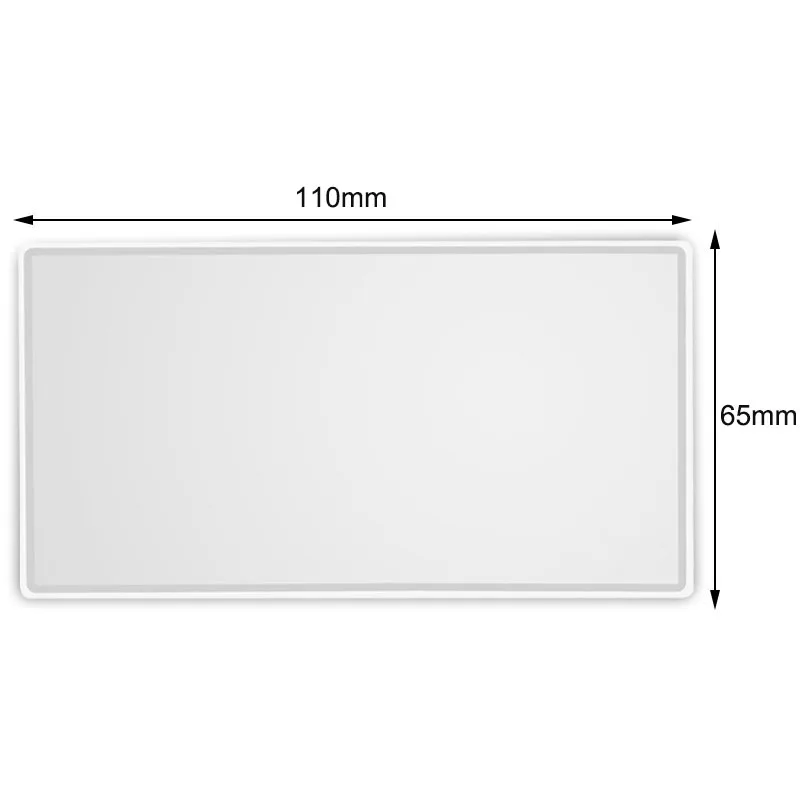 1pc 65x110mm Car Interior Mirror HD Makeup Mirror Portable Sun Visor Mirror Sun-Shading Stainless Steel Auto Decoration