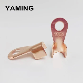 

5pcs 100A Copper Battery Cable Connector Terminal Crimping 10-25mm2 Wire OT-100A Naked Connector P85