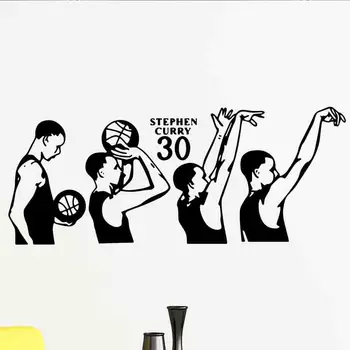 

Hot Stephen Curry Wall Art Sticker Modern Wall Decals Quotes Vinyls Stickers For Home Decor GYM Removable Mural wallpaper