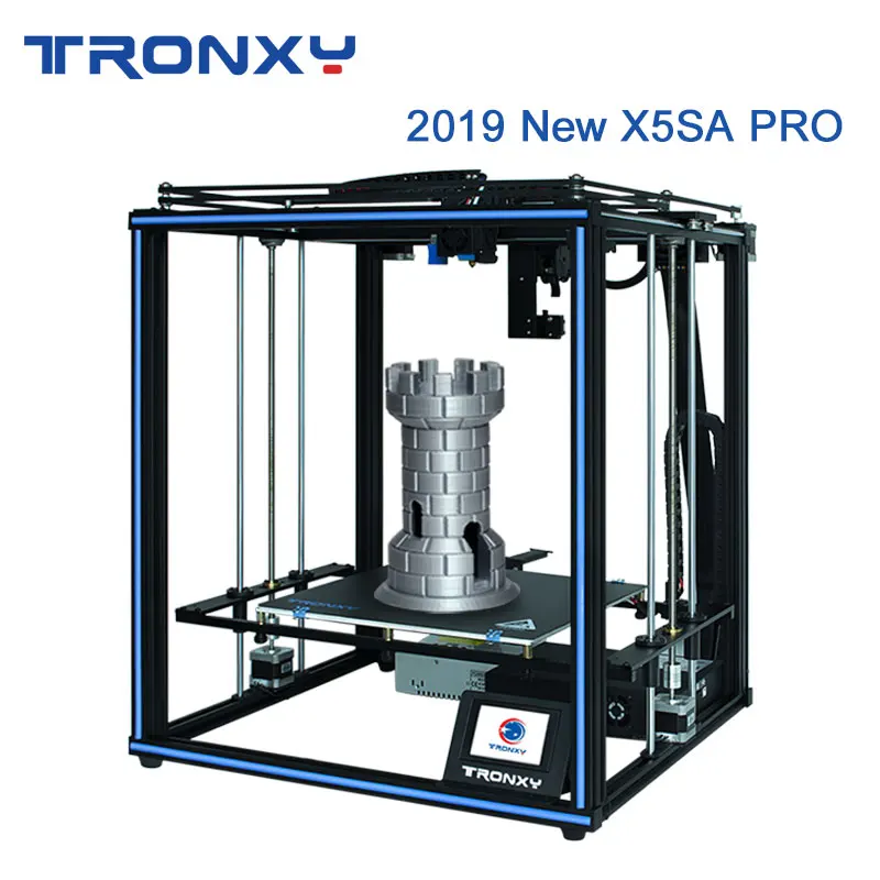 buy Tronxy 2019 Newest X5SA Pro OSG Double Axis External Guide Rail 3D Printer Desktop DIY Kits Titan Extruder Printing TPU Filament