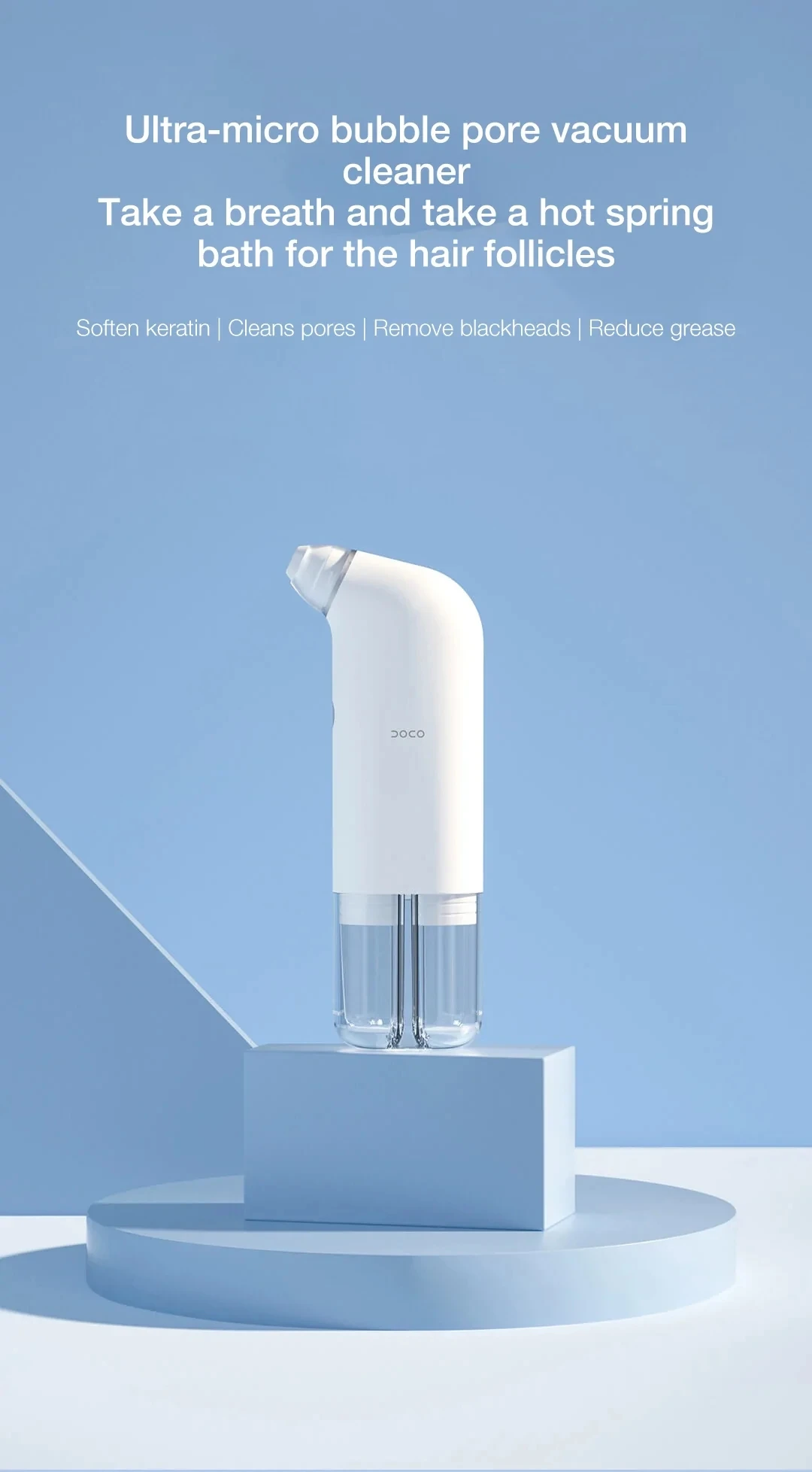 New Xiaomi DOCO Pore Vacuum Cleaner Blackhead Remover Electric Acne Cleaner Pore Cleaner Machine Facial Beauty Clean Skin Tool