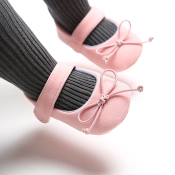 

New Bowknot Baby Girl Shoes Soft Soled Toddler Baby Shoes Non Slip Newborn Girls Shoes With Big Bows Baby Walker