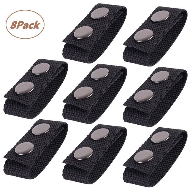Double Snaps Belt Buckle Outdoor Heavy Duty Sports Nylon Strap Belt Keeper EDC Tactical Belt Buckle Fixed Buckle Ring
