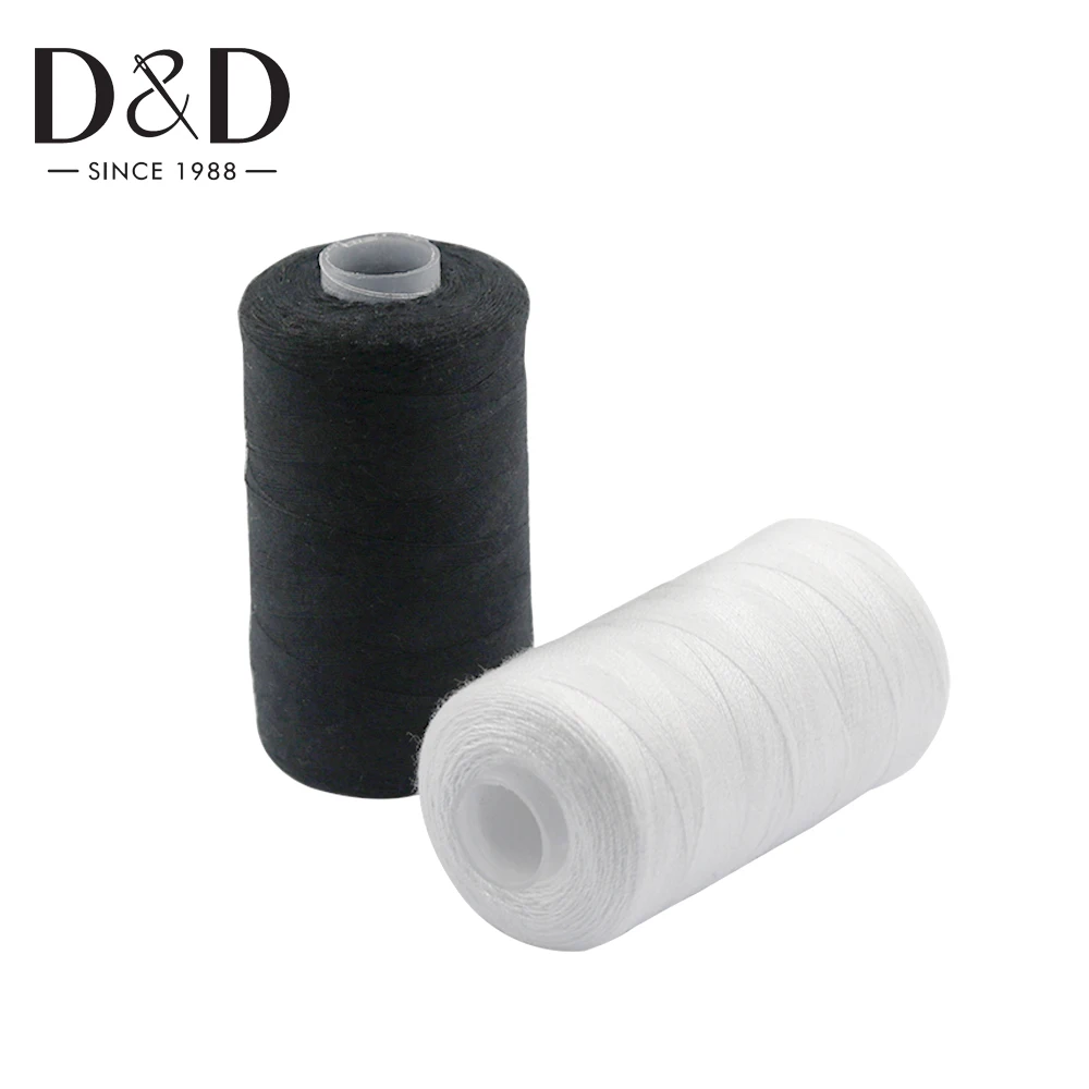 2Pcs 500M Sewing Thread Polyester Thread Set Strong And Durable Black White Sewing  Threads For Hand Machines - AliExpress