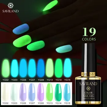 

SAVILAND Luminous Gel Nail Polish Glow In The Dark 10ML Soak Off UV Gel Varnish Nail Polishes for Nails Art Design