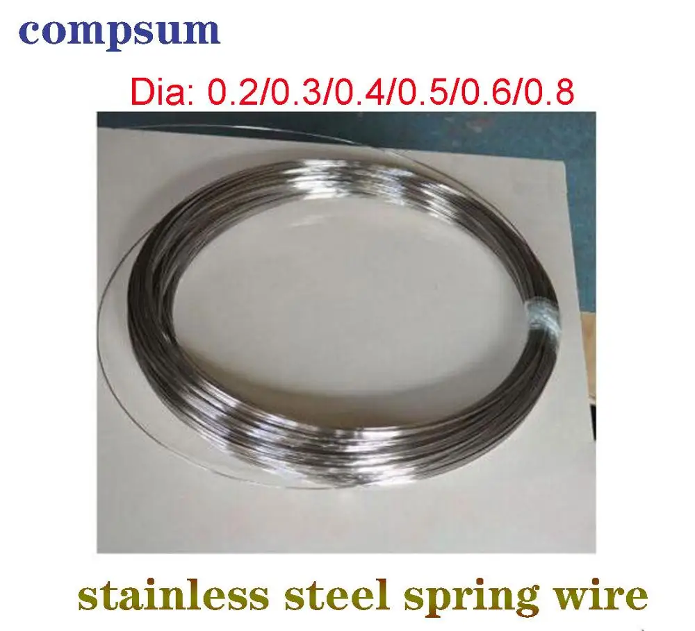 Details about   Stainless steel spring wire full hard wire 0.2/0.3/0.4/0.5/0.6/0.8 Spring Steel 