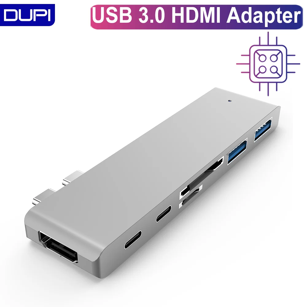 Usb type c концентратор к hdmi USB 3 0 HDMI адаптер док станции 4K 3A PD Быстрая зарядка APPLE для