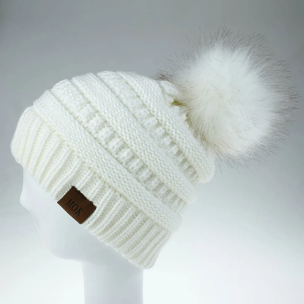 Помпон зимняя шапка Мужская Skullies Beanies женская теплая шапка эластичные трикотажные лыжные шапочки