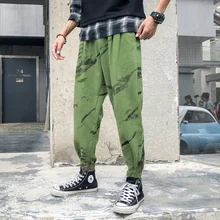 Осенние камуфляжные брюки для мужчин с модным принтом повседневные военные ветровые брюки мужские уличные дикие хип-хоп свободные джоггеры спортивные брюки мужские