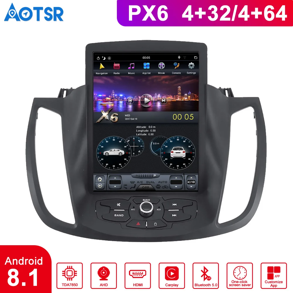 

Car Multimedia System Android 8.1 Tesla style Car GPS Navigation For Ford Kuga 2013+ Upgrades Auto stereo headunit multimedia