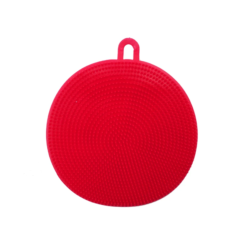 1pcs Red Волшебные чистящие щетки, мягкая силиконовая миска для посуды, кастрюля, чистящие губки, чистящие подушечки, инструмент для уборки пищи, кухонные аксессуары - Цвет: 1pcs Red