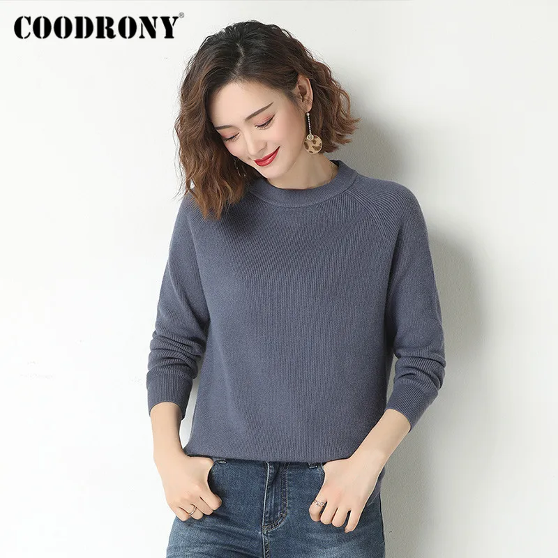 COODRONY Brand Basic Casual O-Neck Warm Pullover Sweaters Women Autumn Winter Streetwear Solid Color Slim Female Jumpers W1106