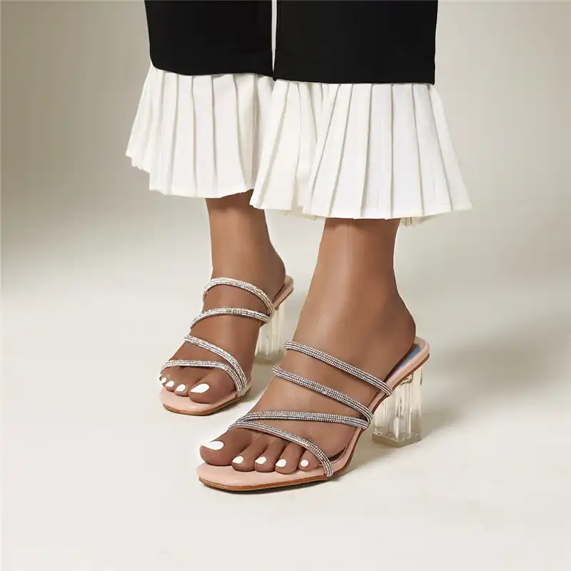 clear rhinestone slides