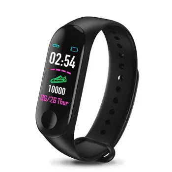

M3 Color Screen Smart Bracelet Sleep Health Monitoring Bracelet Smart Watch Waterproof Alarm Sleep USB Direct Charge