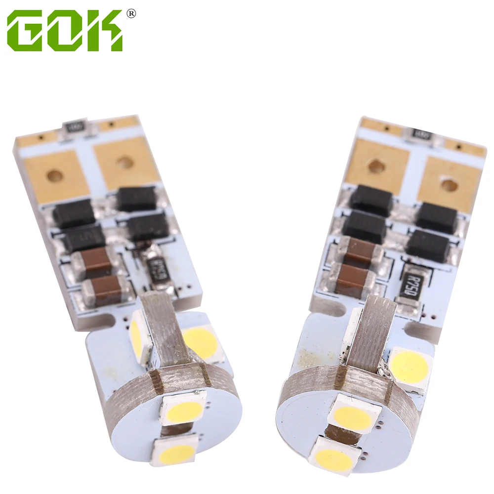 

T10 W5W 6SMD 3030 SMD Car T10 LED 194 168 Wedge Replacement Reverse Instrument Panel Lamp White Bulbs For Clearance Lights