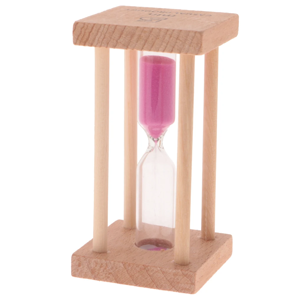 5 Mins Wooden Sandglass Baking/Cooking Timer Hourglass Home/Kitchen Accessories Ornament