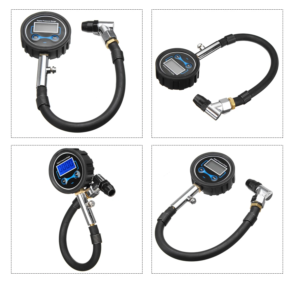 Цифровой воздушный насос для шин с ЖК дисплеем манометр тестер 0 200PSI