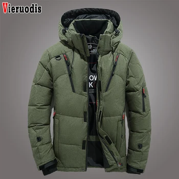 

Men Casual Hooded Thick Warm Parka Coat Winter Thicken Coat New High Quality Male Slim Zipper Multi-Pockets Overcoat Jackets