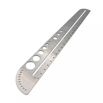 

Clear Scale Lightweight Accurate Angle Meter Protractor Circle Multifunction Portable Practical Drawing Stainless Steel Ruler