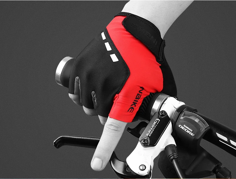 INBIKE перчатки для велоспорта с половинным пальцем Светоотражающие дышащие мотоциклетные перчатки для MTB шоссейного велосипеда летние мужские и женские перчатки для езды на спортивном велосипеде