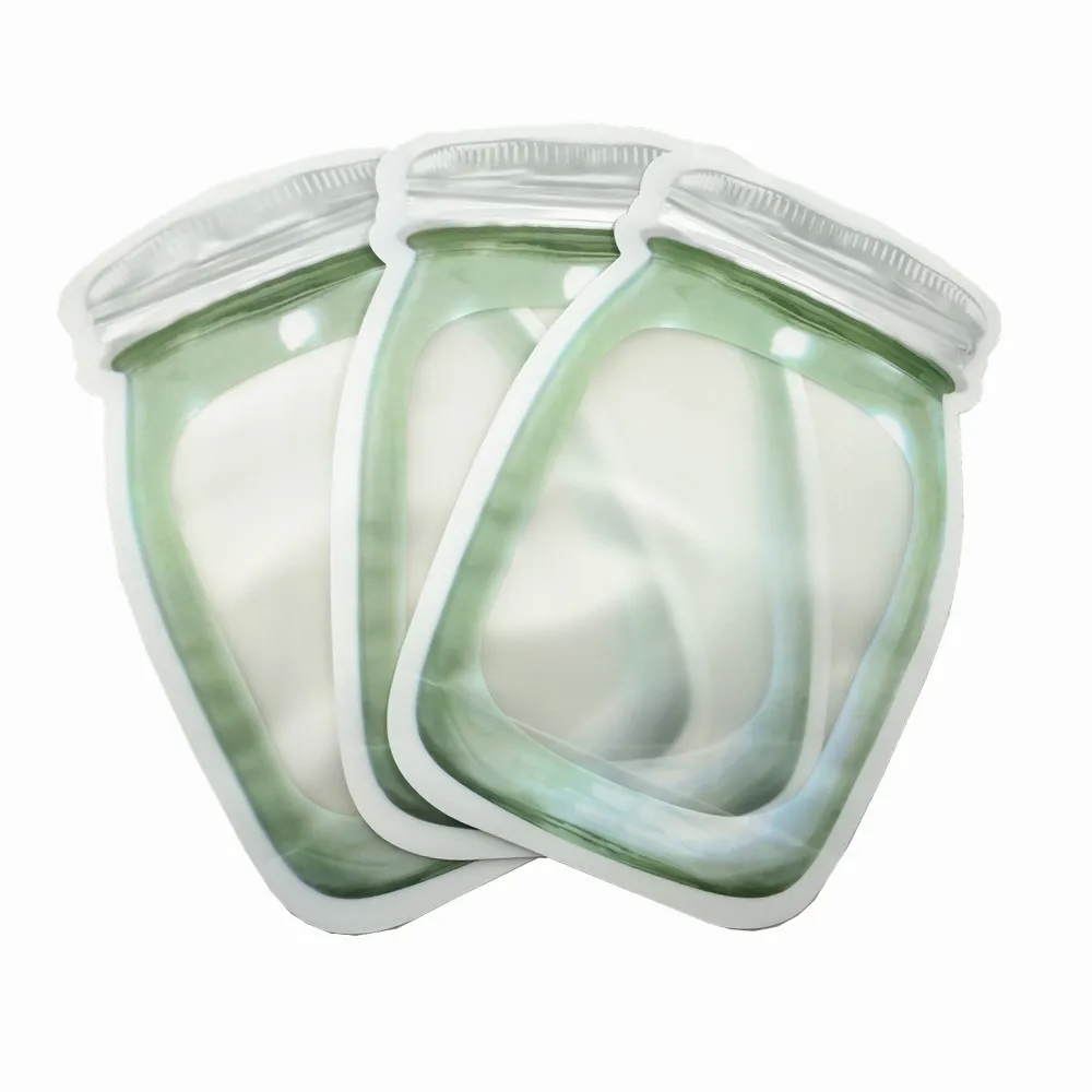 Mason Jar бутылка в форме Resealable упаковочная сумка дой-Пак молния украшения дома банки для хранения в форме тыквы хранения стоящий Mason Jar пластиковый мешочек