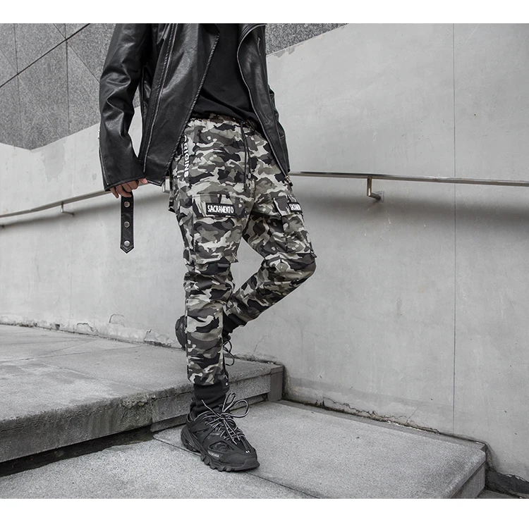 2019 осенние камуфляжные мужские брюки Карго повседневные уличные спортивные брюки хип-хоп мужские джоггеры брюки карандаш брюки ABZ539