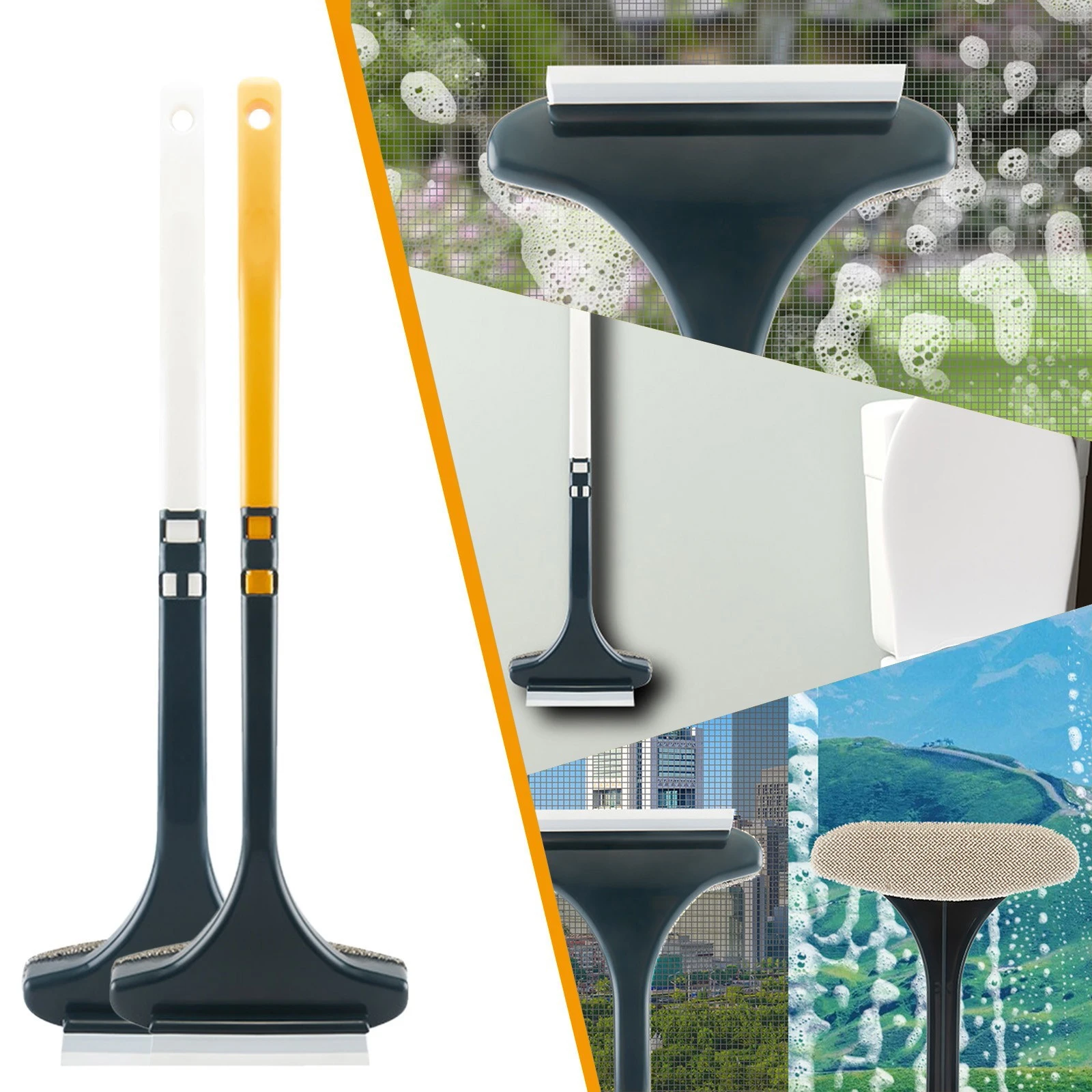 Removable Long Handle Cleaning Clean Mosquito Net Shielding Dust Cleaning Brush Washing Window