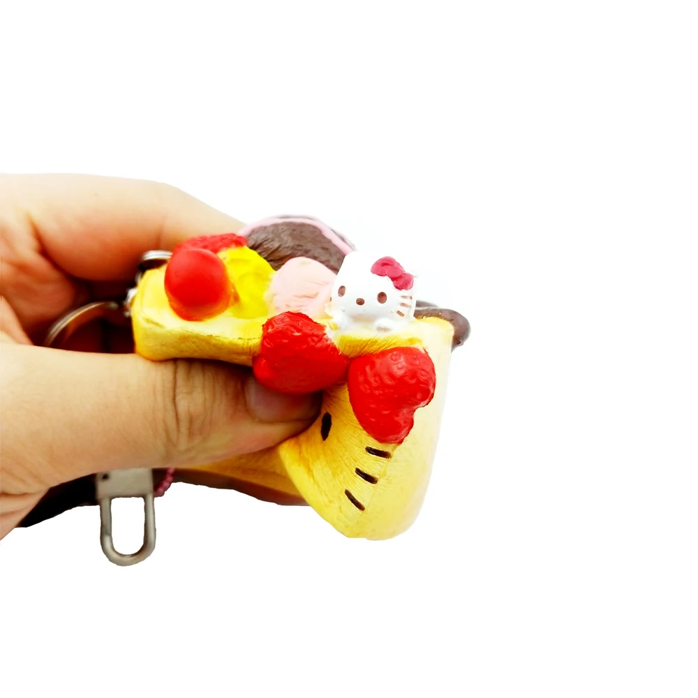 Hello kitty моделирование торт еда мягкий супер медленно поднимающийся ребенок игрушка декомпрессии игрушки снятие стресса деко