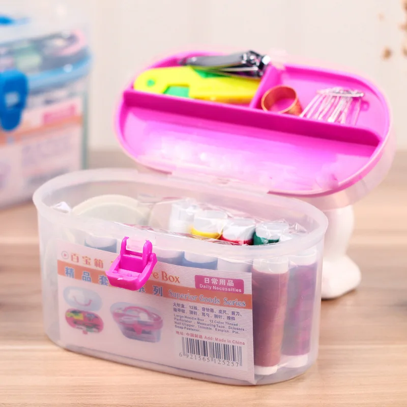 

Sewing Kit Sewing Box Sewing Accessories Knitting Needles Needlework Tools Elliptical Balbox Needle and Thread Box Home Practica