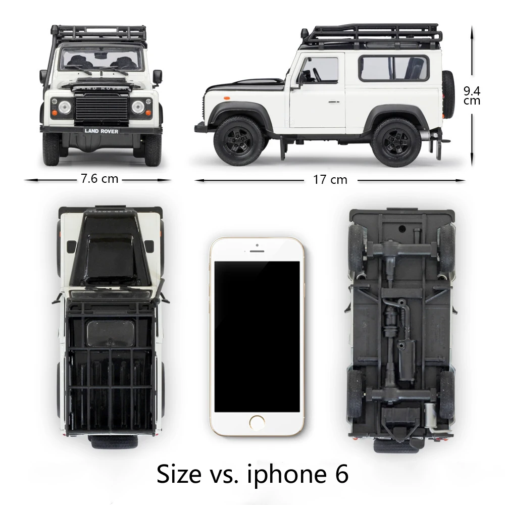 WELLY модель автомобиля из сплава масштаб 1:24 литая машина симулятор Land Rover Defender