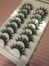 Pestañas postizas de visón 3D, 5/8/10 pares, naturales, suaves y esponjosas, voluminosas, largas y espectaculares, maquillaje de extensión de pestañas cruzadas