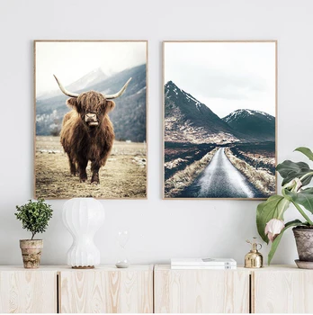 

Wall Art Landscape Nordic Nine Arch Bridge Foggy Forest Print Painting Scandinavian Decoration Retro Poster Kraft paper poster