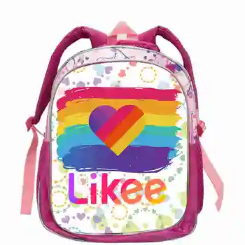 

Russia "LIKEE 1 (Like Video)" Backpack Women Likee Bag 3D Printed Softback Bookbag Single Zipper 12/16 Inch School Bags Hot Sale