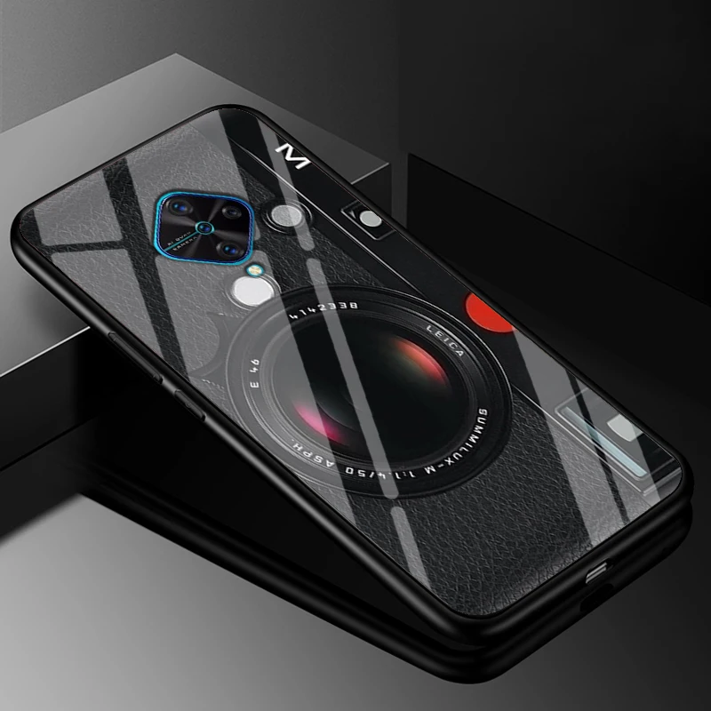 Premium Tempered Glass Back Case with Soft Bumper