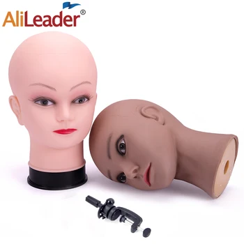 

Alileader Cheap Bald Mannequin Head With Stand Mannequin Head For Caps Wigs Lashes Jewelry Mask Massage For Sale Wig Making Kit