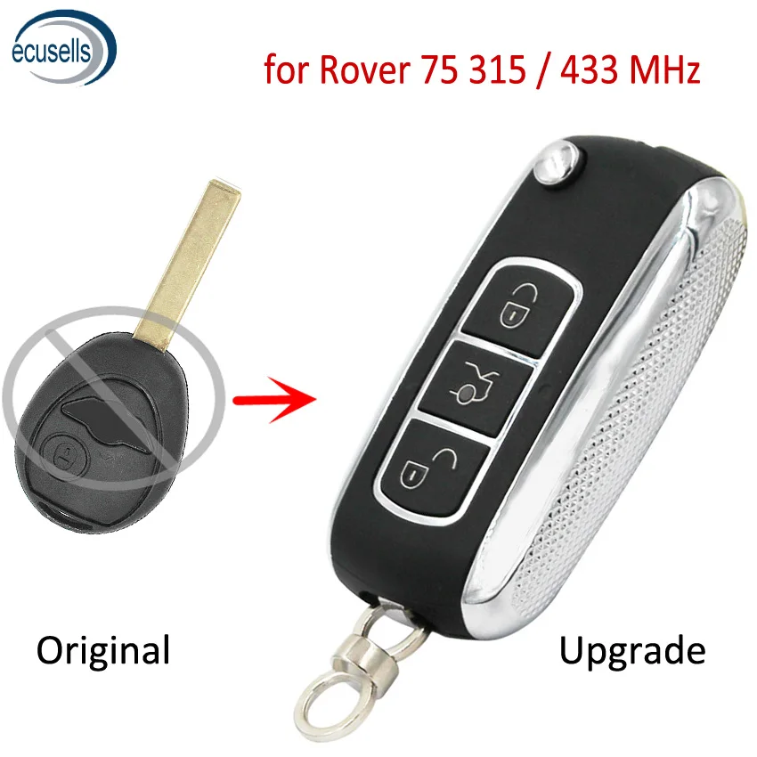 Улучшенный Складной Дистанционный брелок для BMW Mini Rover 75 2002 2003 2004 2005 315 МГц или 433 с