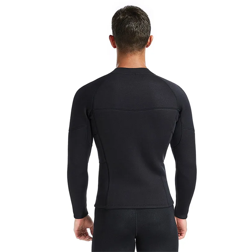 3 мм wetsuit куртка для мужчин с длинными рукавами из неопрена спереди на молнии для серфинга зимняя куртка для плавания теплая для Серфинга Размер xxxL