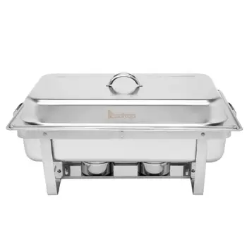 

ZOKOP 9L Buffet Stove Food Chafing Dishes Stainless Steel Chafer Buffet Set Water Pan Fuel Holder And Lid For Catering Warmer US
