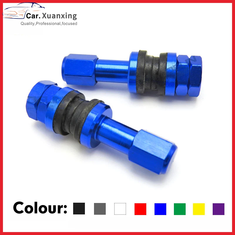 

TR43E Bolt-inTire Valve Stems Tubeless Wheel Valves Dust Caps Set High Pressure V3 V5 Car Accessories Aluminum Alloy