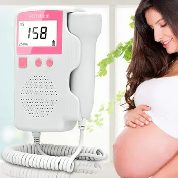 

Doppler Fetal Heart rate Monitor Home Pregancy Baby & Fetal Sound Heart Rate Detector LCD Display No Radiation 2.5MHz