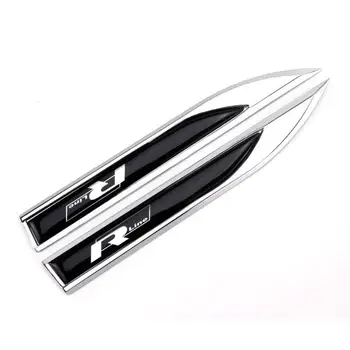 

1Pair 3D Metal Epoxy Logo Badge Car Sticker Auto Accessories Fender Emblem Decal For Volkswagen VW Polo Golf 6 Passat B6 T5 TSI