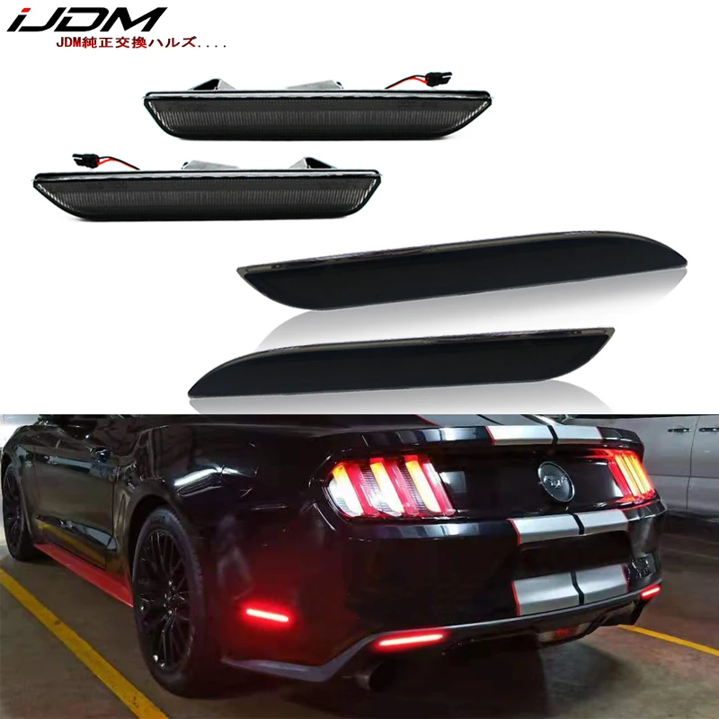 IJDM 3D оптические светодиодные лампы для 15 17 Ford Mustang светодиодный задние боковые