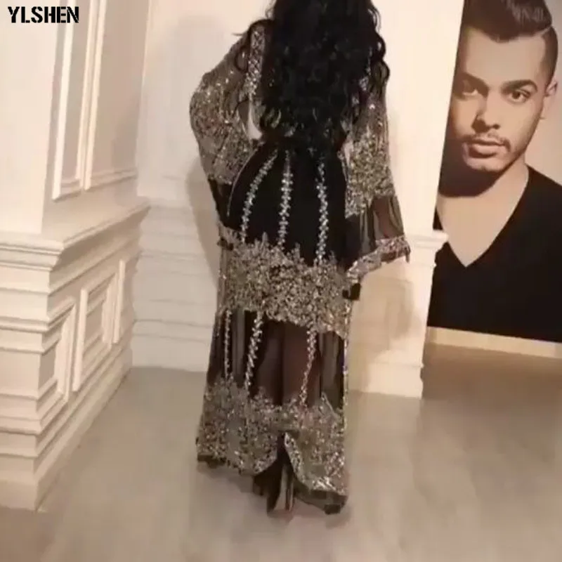 Black African Dresses for Women 2 Piece Set Dashiki African Dress Africa Clothes Girls Abaya Dubai Muslim Dress islam Clothing 03