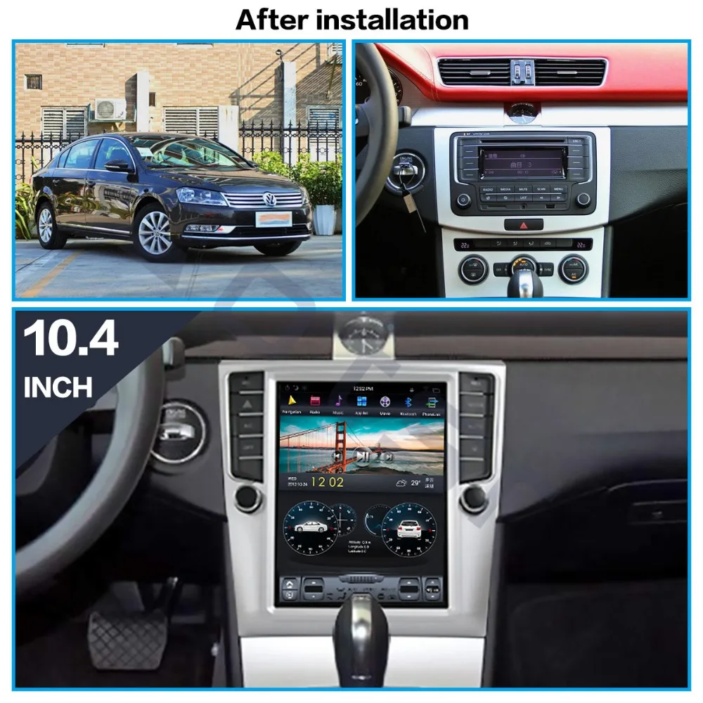 Flash Deal Aotsr Tesla 10.4“ Vertical screen Android 8.1 Car DVD Multimedia player GPS Navigation For Volkswagen Magotan CC 2012+ carplay 0