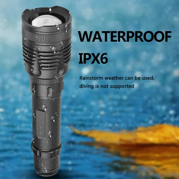 

XHP70.2 32w Powerful Zoom Lens Tactical LED Flashlight 2* 18650 or 26650 Battery Bulbs Waterproof Aluminum Torch for Outdoor CE